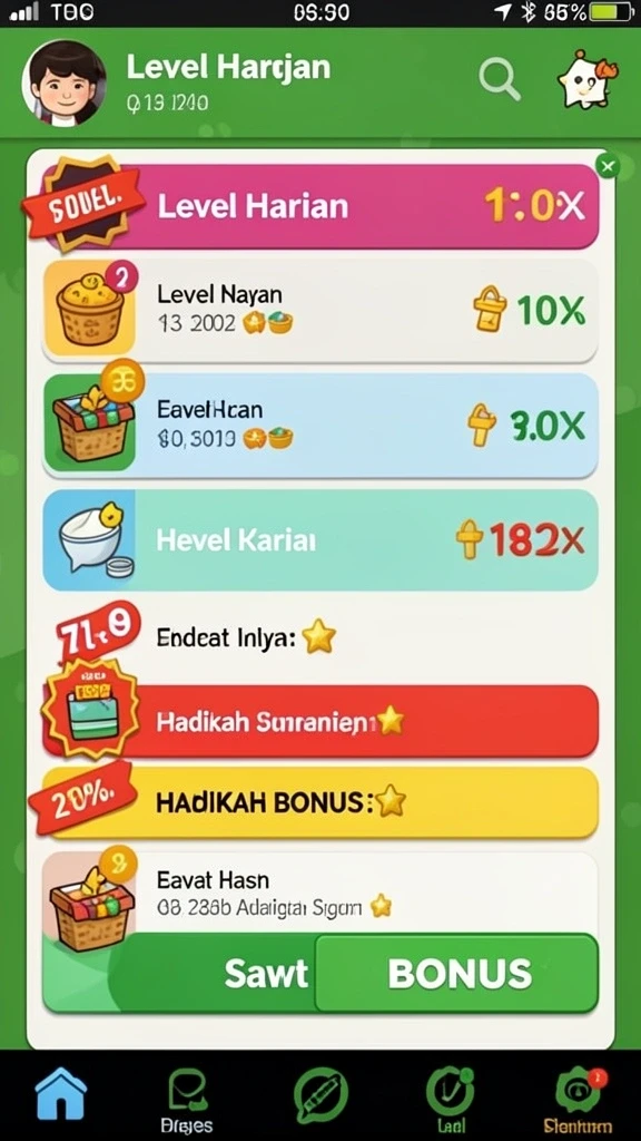 ind777 - Screenshot menunjukkan fitur turnamen bulanan yang baru.